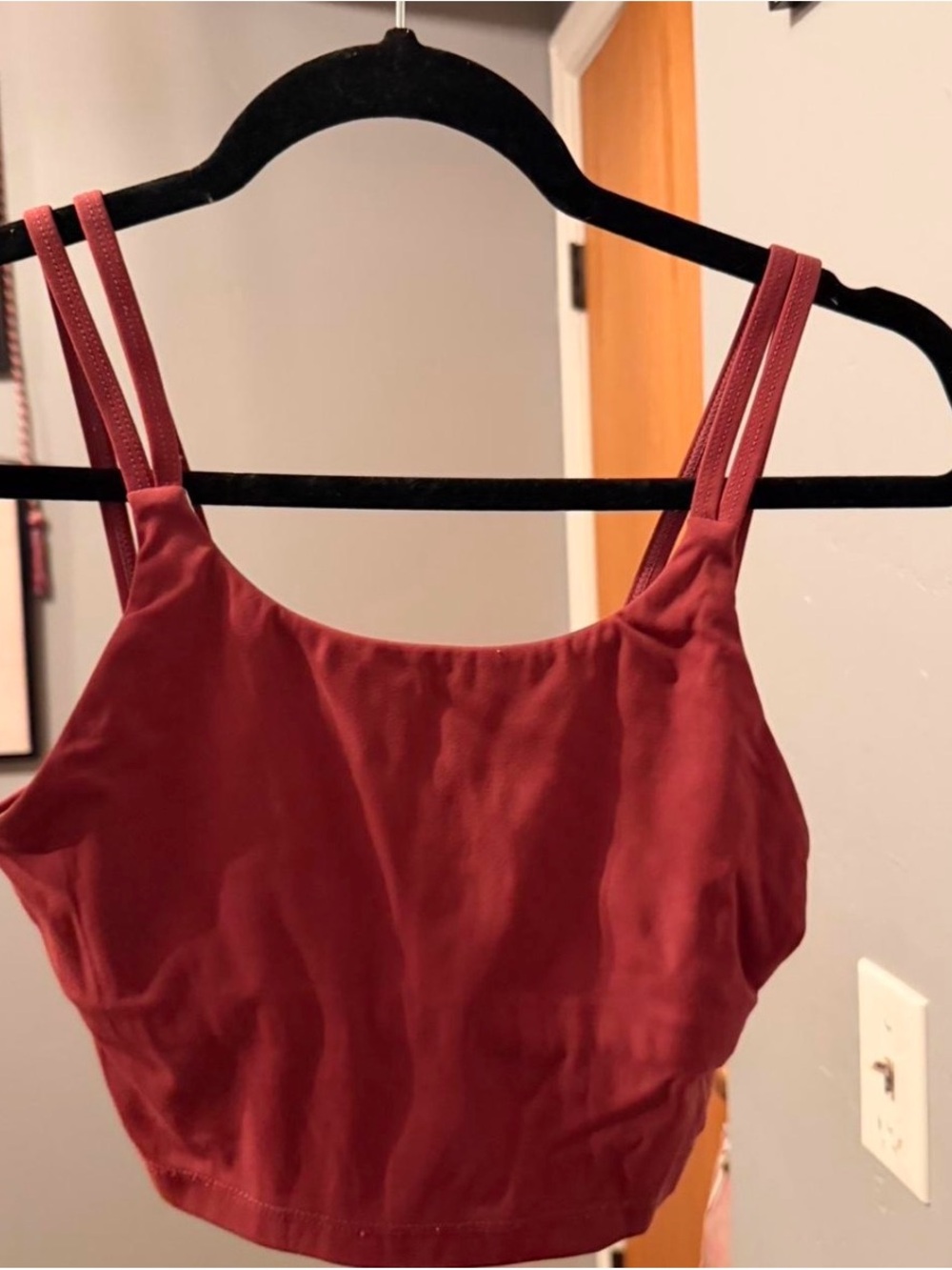 NVGTN Double-Strap Cropped Tank Top in Rust